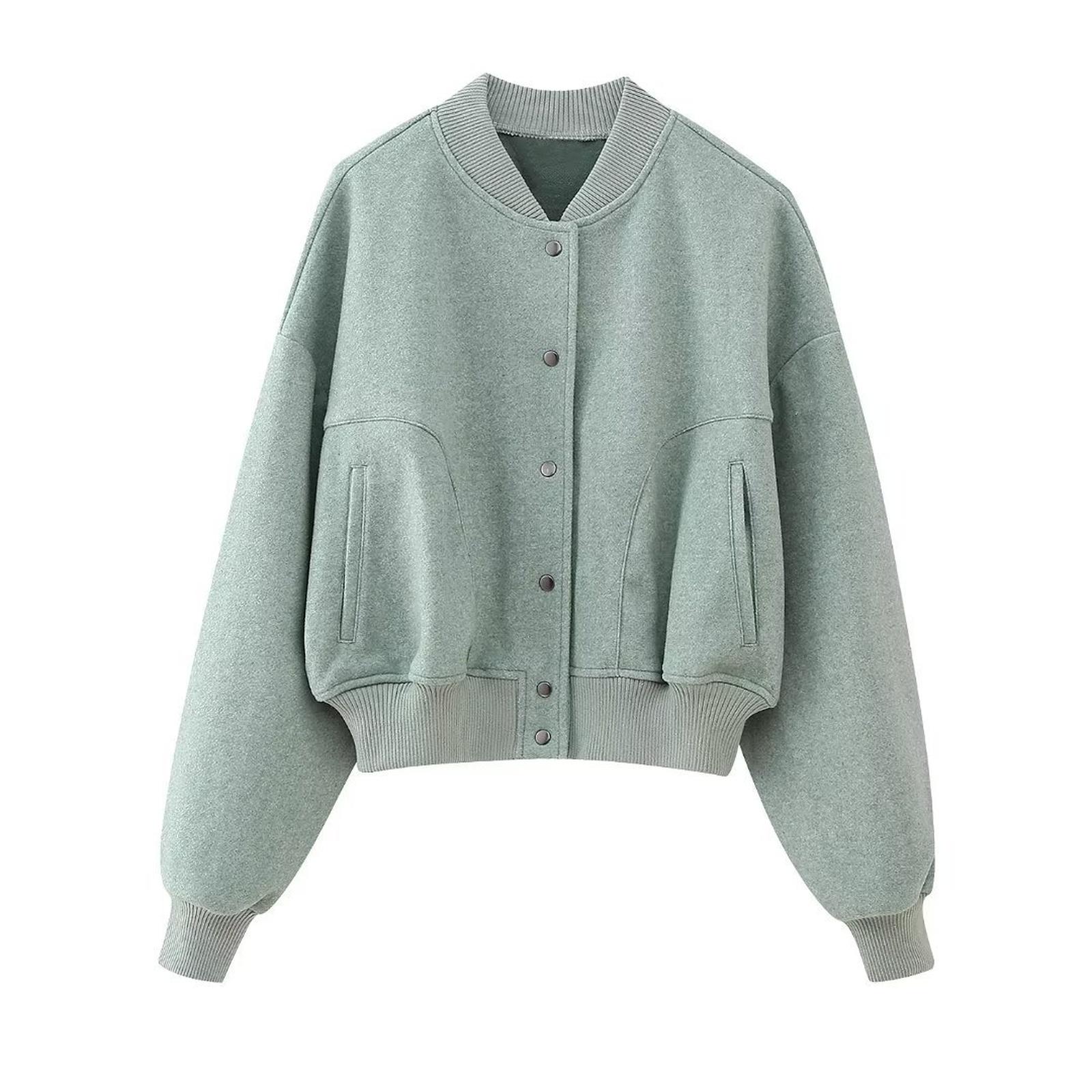 

Женская куртка из искусственной замши на пуговицах, оверсайз, со сборкой по подолу, короткой длины, повседневная винтажная верхняя одежда с карманами XS