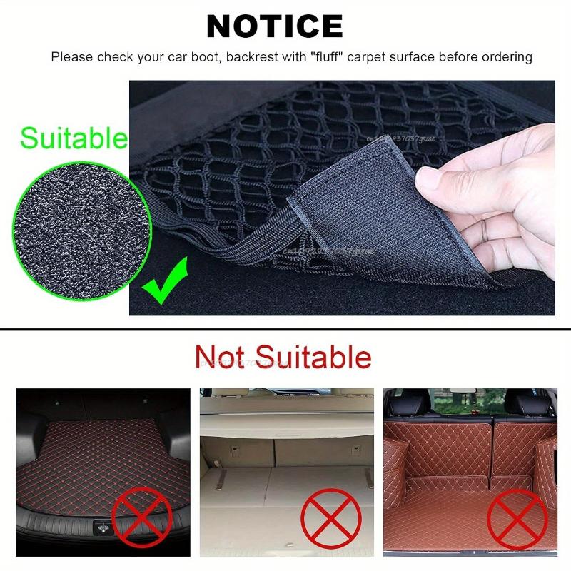Universal Car Trunk Storage Net Stretchable Mesh Pocket Magic Sticker Elastic String for Rear Seat Back Organizer Stretchable