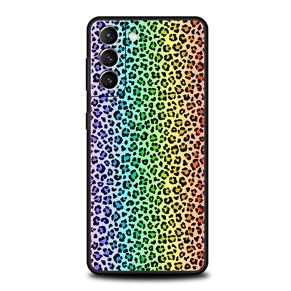 Leopard Print Phone Case For Samsung Galaxy S25 Edge S24 S23 S22 Ultra S20 S21 FE 5G S10 S9 Plus S10E Soft Cover