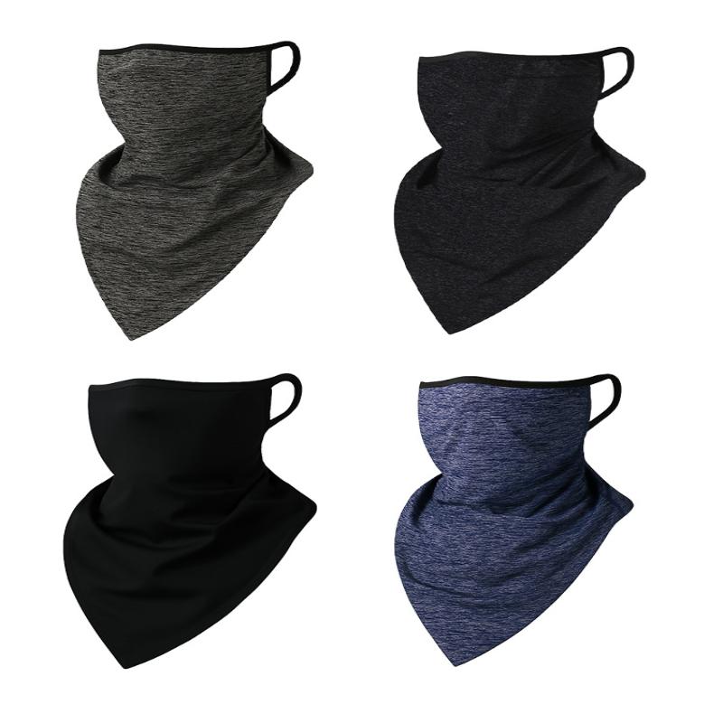 Maschera Estiva da Uomo Integrale Scaldacollo da Bicicletta Bandana da Ciclismo Maschera Protezione UV Traspirante Seta Ghiacciata Sciarpa da Appendere all'Orecchio per Esterno