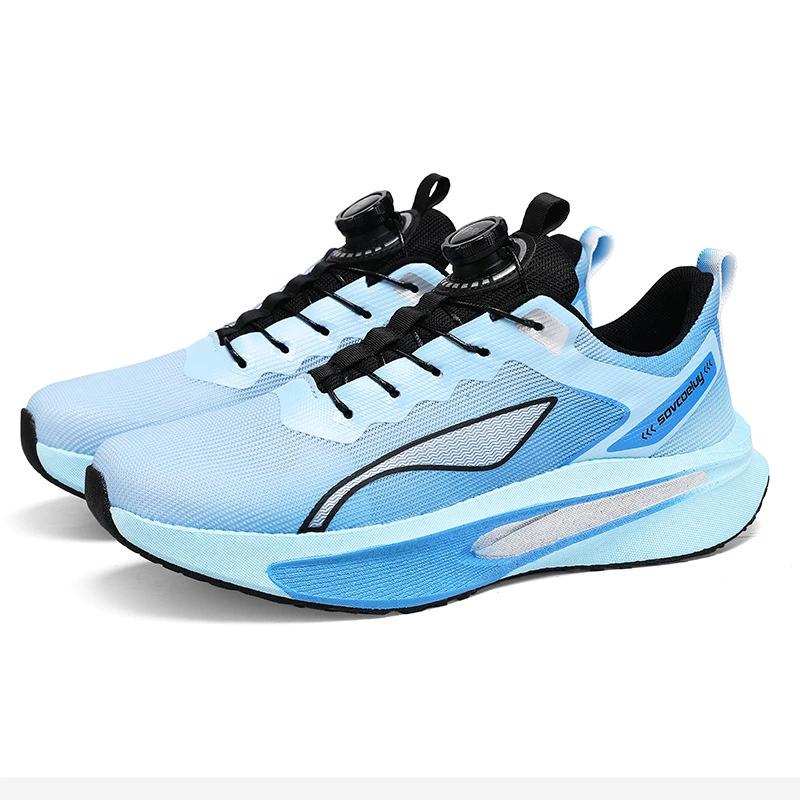 Gradient Color Running Shoes Breathable Mesh Athletic Sneakers Lightweight Non-Slip Cushioning Sports Shoes