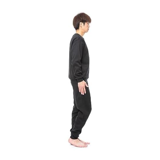 Sweatshirt, Brushed Lining, Men's, Women's, Top and Bottom Set, Autumn/winter, Room Wear, M/L/LL/3L/4L/5L, Loose Silhouette, Loungewear, Warm Pajamas