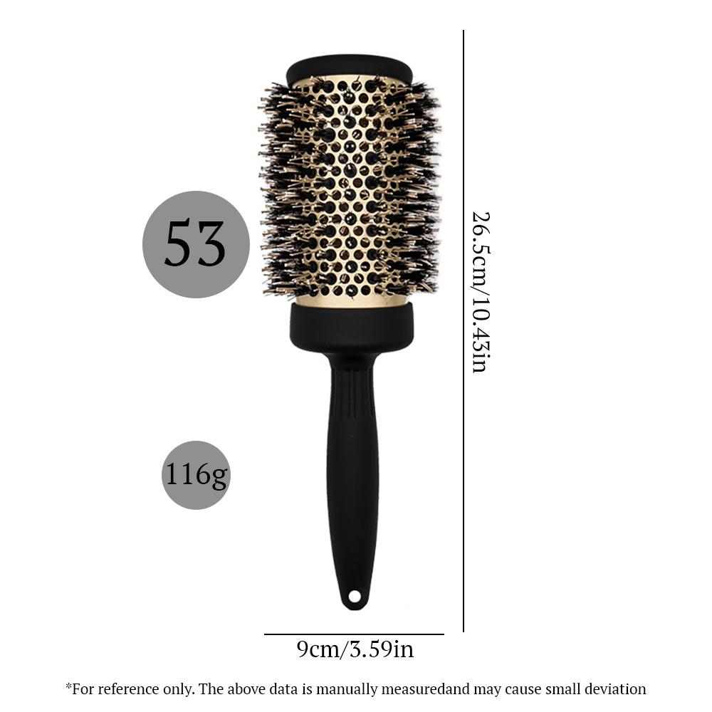 5 Sizes Professional High Temperature Resistant Aluminum Tube Ceramic Comb Round Comb For Blow Dry Salon Styling Tools