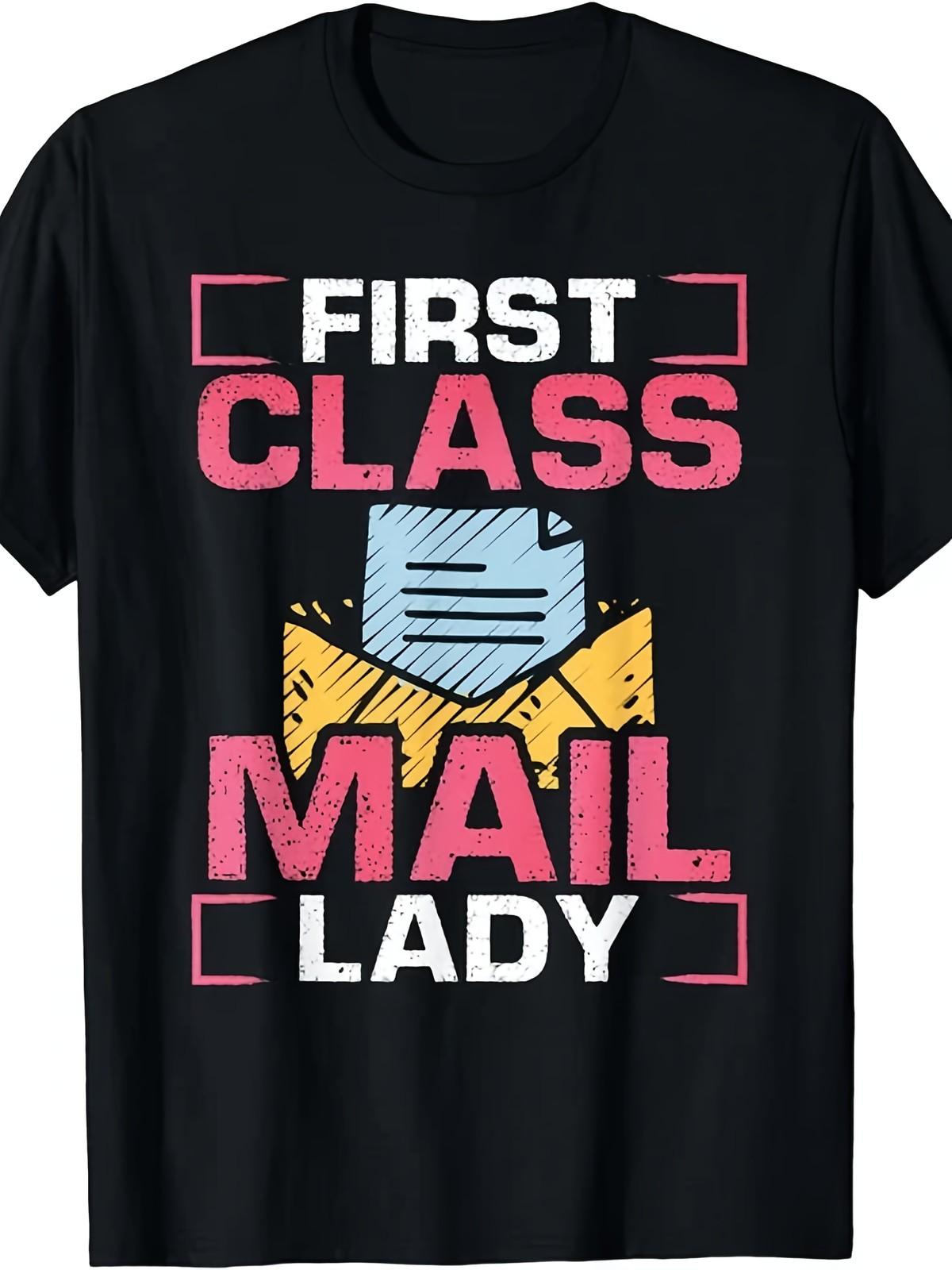 NEW Women S Postal Worker First Class Mail T-Shirt for World Post Day S 3XL [S S разноцветный