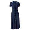 In Stock: S Brand 026 Summer French Women's Short Sleeve Elegant Knit Long Dress