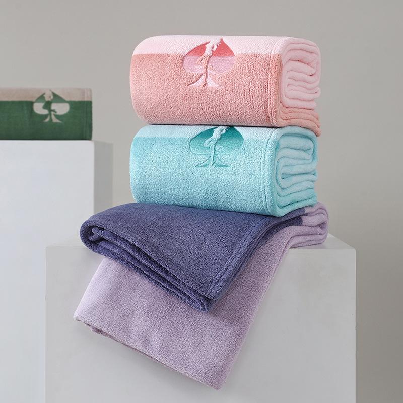 1  PC Coral Velvet Towel Bath Towel Set of High-end Thickened Water Absorption Is Not Easy To Lose Hair Fast Drying Bath Towel Towel