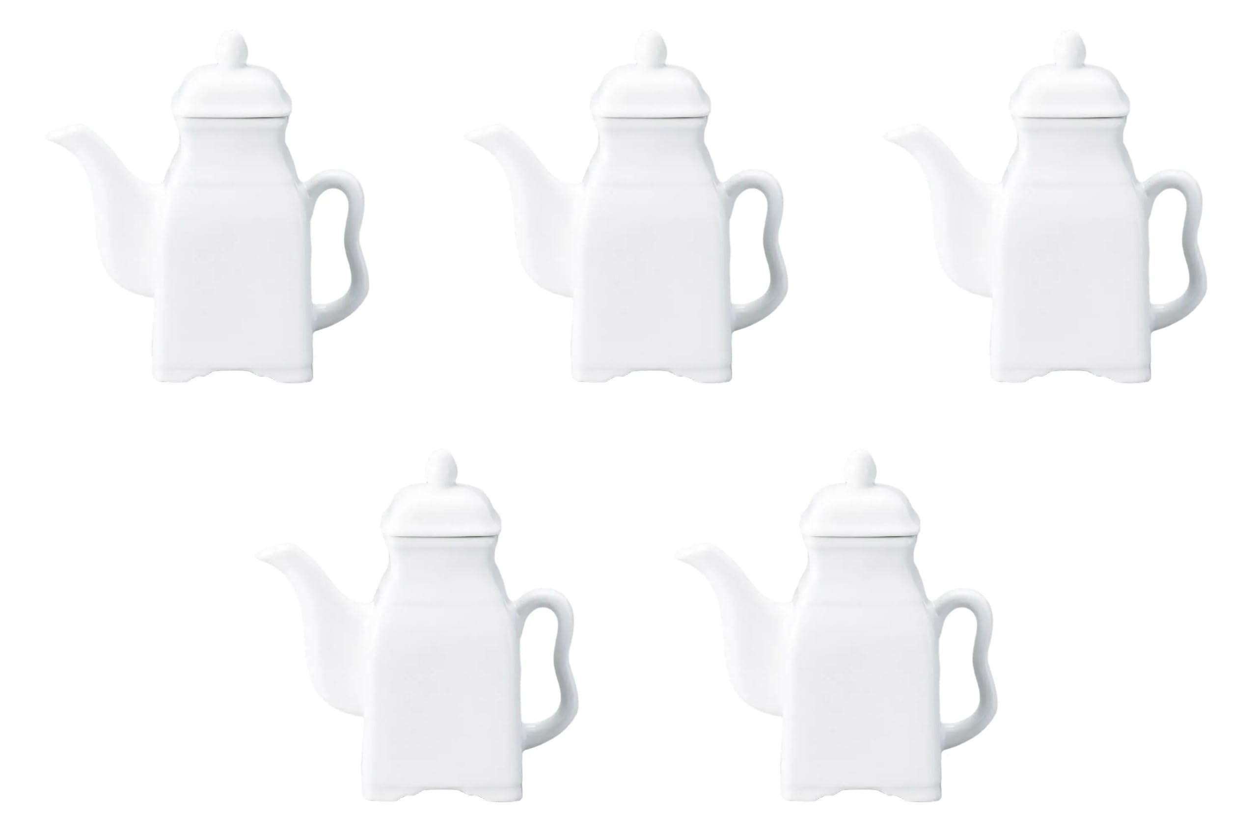 

Набор из 5 квадратных горшков для лаоцзю Горшки для лаоцзю Сетомонохонпо [14,5 см (270 куб.см)] белый