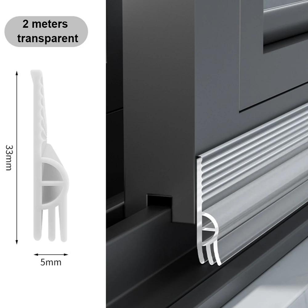 

2M Оконная ветрозащитная клейкая лента Раздвижная оконная уплотнительная полоса Заполнитель щелей Звукоизоляционная уплотнительная полоса Подкладка под дверь от сквозняков