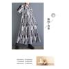 New Large Size Loose Thin Fashion Long-sleeved Printed Dresses