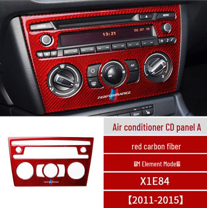 Carbon Fiber Gear Shift Panel Frame Sticker for 2011-2015 BMW X1 E84 Interior Modification