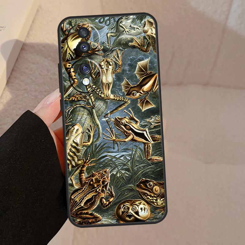 Vintage Retro Frog Mushrooms For Honor Magic V5 5 6 7 Pro Case For Honor X9a X9b X9c X8a X8b 50 70 90 200 400 Lite Cover