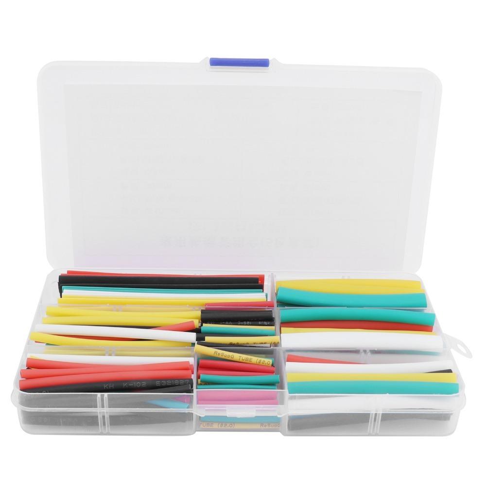 

140 PCS 2:1 Ratio Heat Shrink Tubing Kit 7 Sizes 5 Colors Heat Shrink Butt Connector Automotive