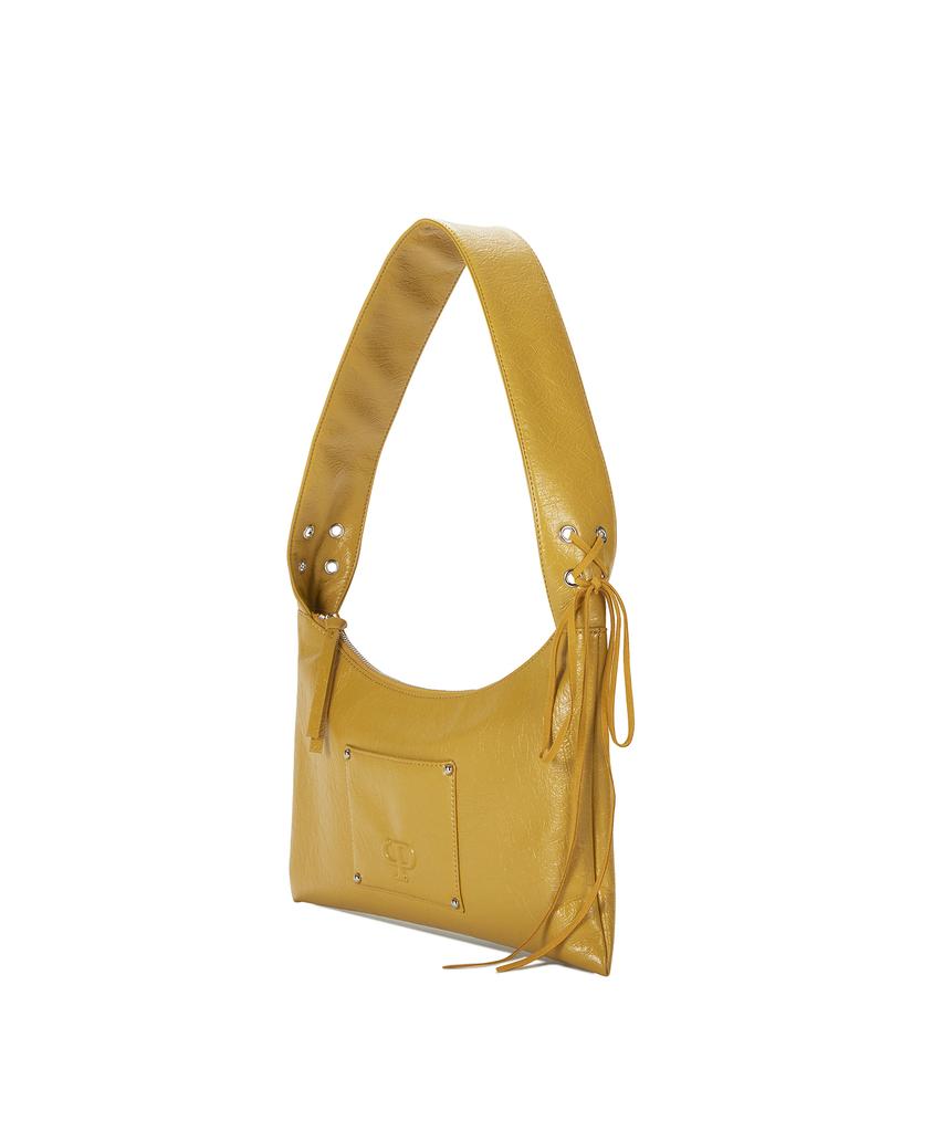 Christine Project Eyelet Flat Shoulder Bag(Mustard)