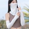 Summer Sun Protection Mask for Men and Women, Full Face and Neck Protection, Integrated Neck Veil, Sports Outdoor Headscarf, Ice Silk Neck Scarf