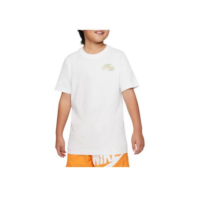 Logo Print Short Sleeve T-Shirt Kids Tops White FD0845-100