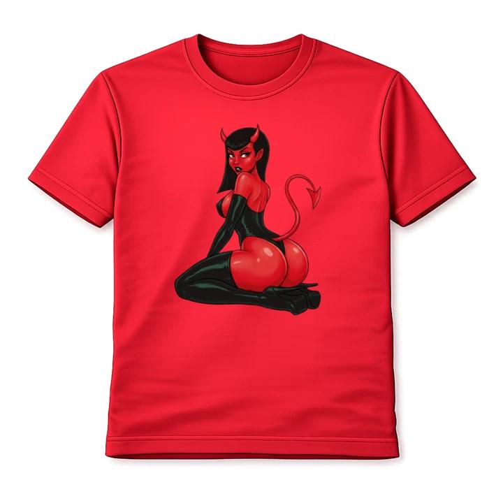 Sexy Devil Girl Graphic T-Shirt Pin Up Demon Goth Streetwear Unisex Tee L