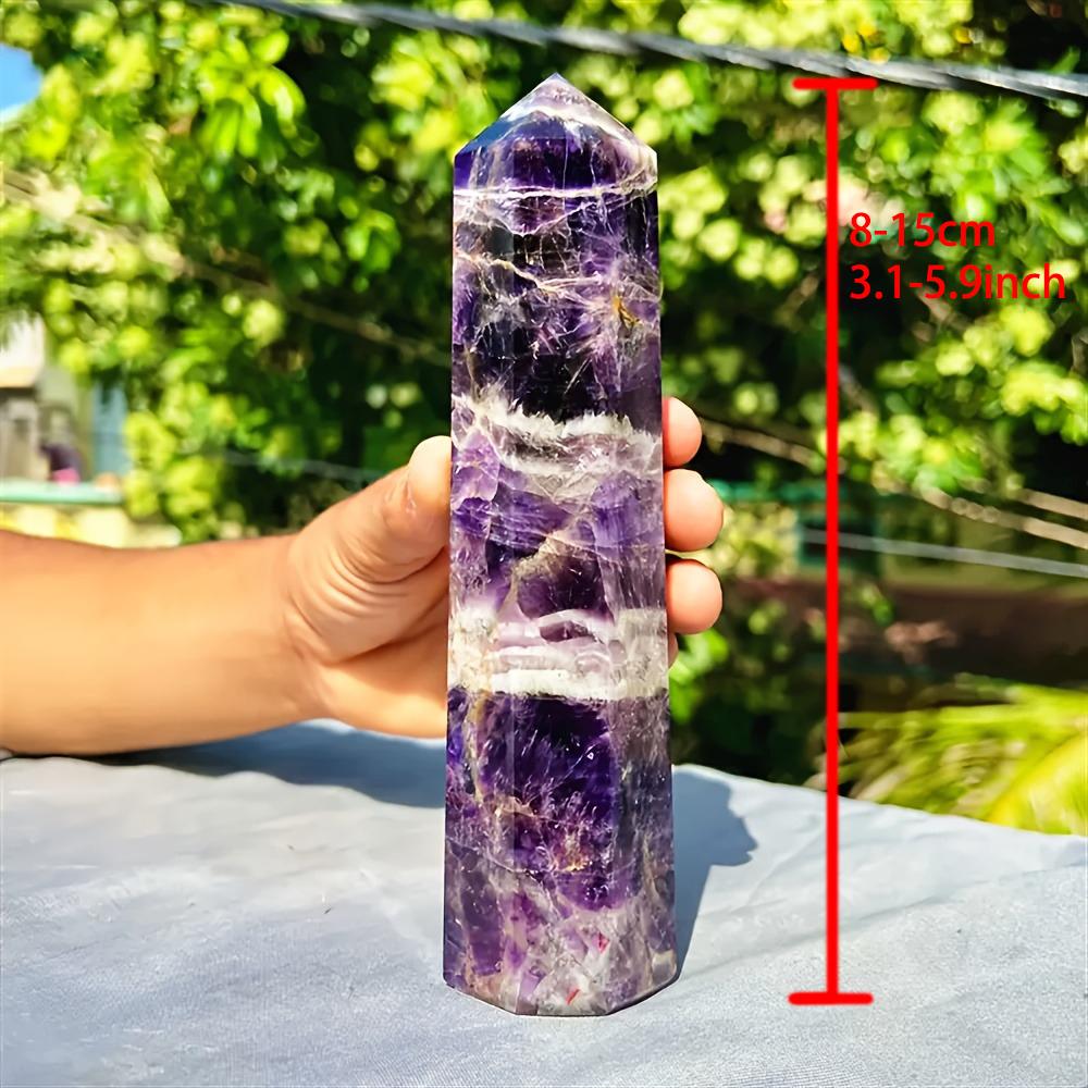 15Cm 4 Pcs Natural Crystal Point Wands Hexagonal Prism Obelisks Crystal Tower White Crystal Amethyst Obsidian Labradorite