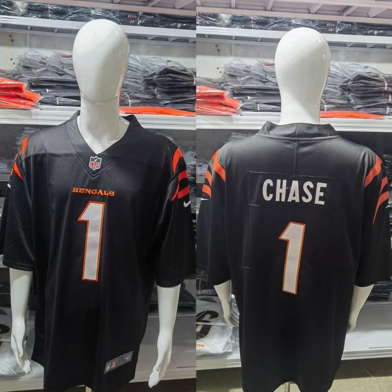 Camiseta de Fútbol Americano Bordada Oversize para Hombre Equipo Tigers Raiders Ropa Deportiva Corte Holgado Mezcla de Algodón