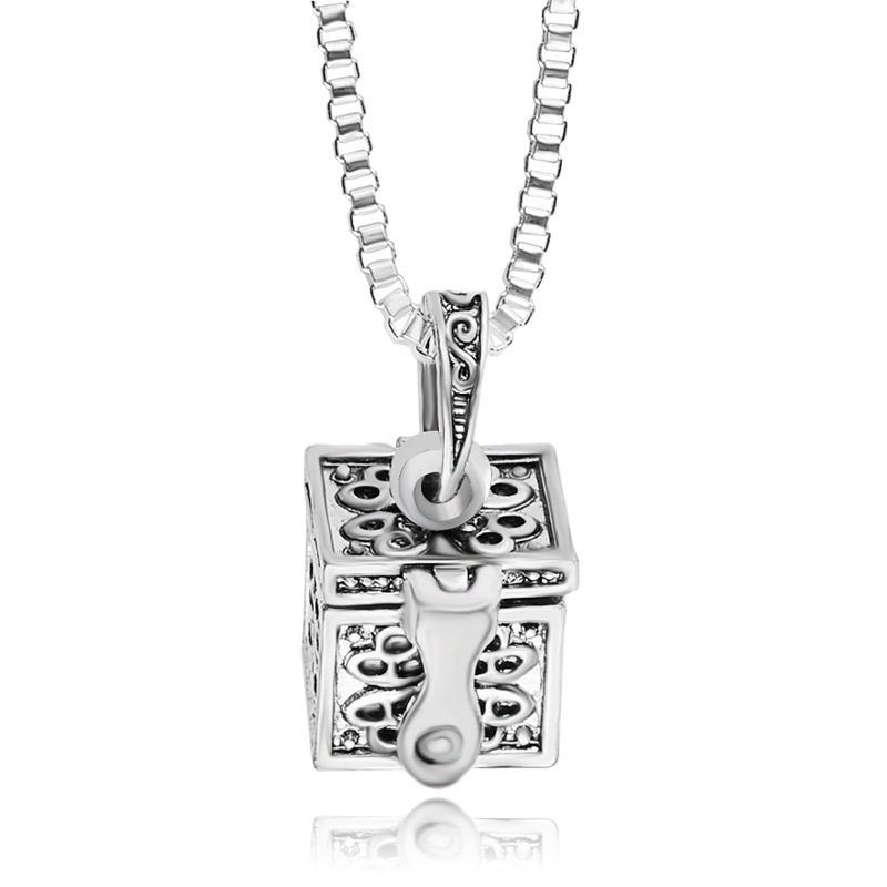 

Amazon Hot Sale Fashion Fashion Retro Box Pendant Animal Pet Box Open Necklace In Stock A1423