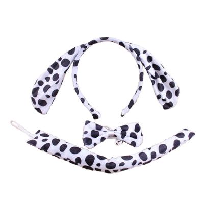 Cicogna 3 Parçalı Hayvan Kulaklı Taç, Kuyruk ve Papyon Seti Cadılar Bayramı Cosplay Kostümleri İçin. Kendi Hayvan Kuyruğunu Seç. (Köpek)