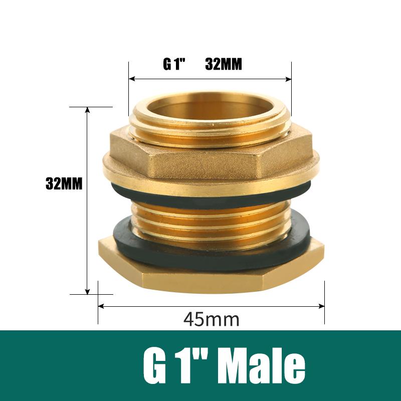 Vollkupfer Verdickter Wassertankanschluss 1/2" -2" Wasserturm Wassereimer Innen- und Außengewinde Ablauf Schnittstelle Hardware
