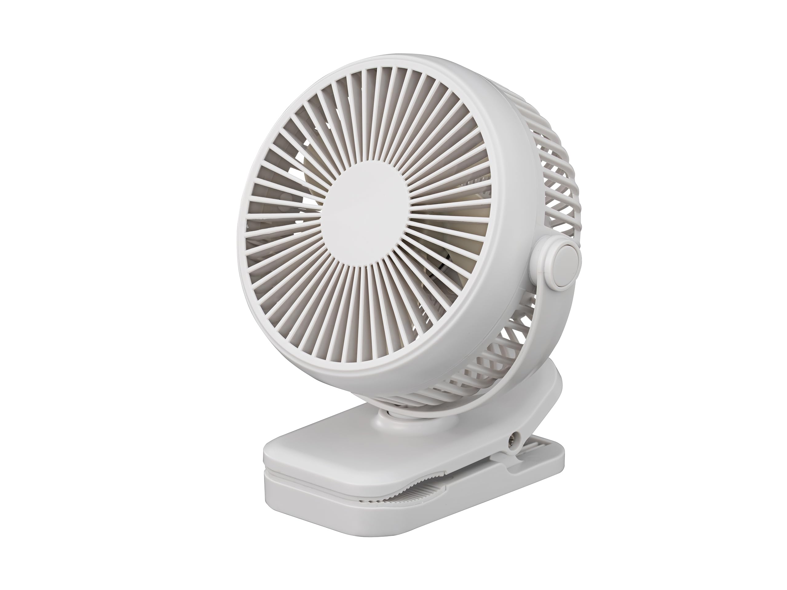 

Kozumi Portable Desk USB Airflow Grayish White KFF-1157/W Clip-on Fan, Rechargeable, 3-Level Adjustment,