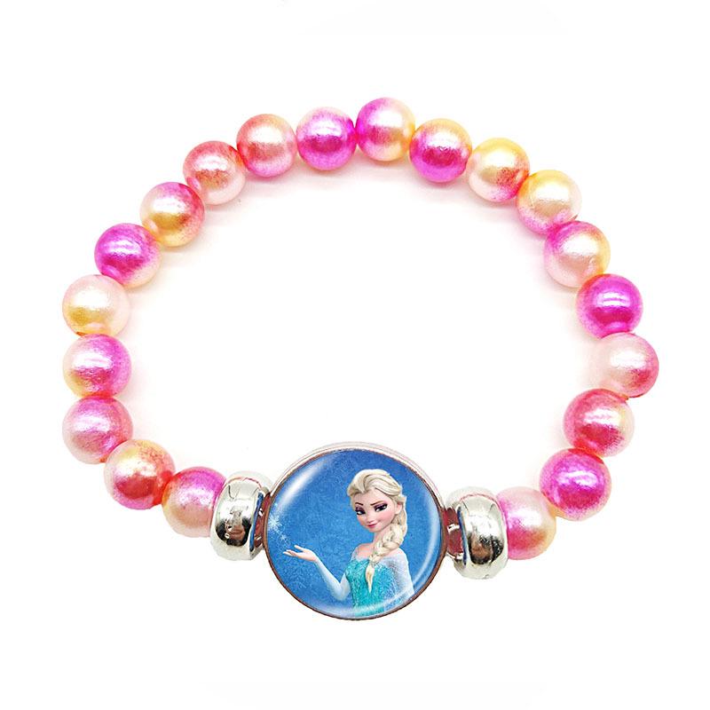 Frozen Princess Elsa Rainbow Beaded Retractable Children's Bracelet