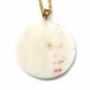 Coral rose pendant with 18K gold hardware gift wrapping and gift tag Includes a 45cm plated chain be changed to an 18K gold chain Undyed rose coral