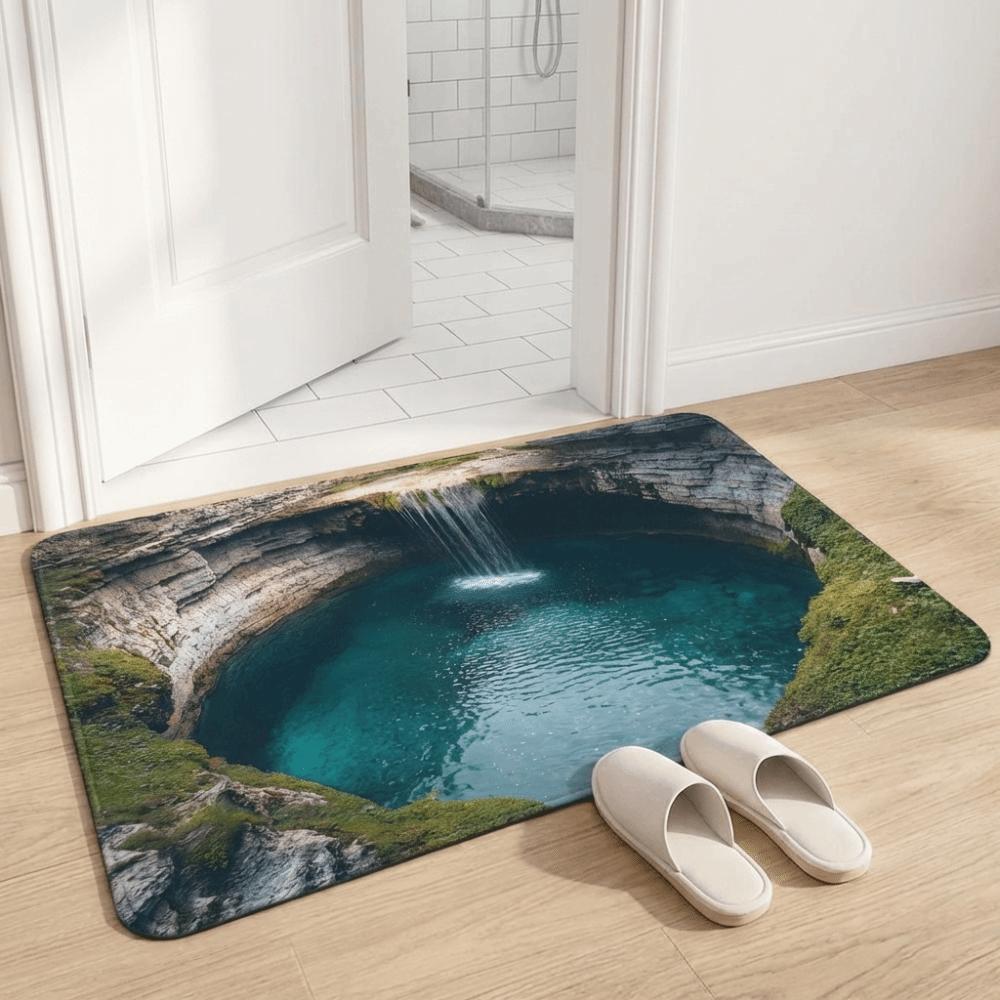 Non-slip Optical Illusion Doormat 3D Flat Bedroom Door Rug  Bedroom Living Room Bathroom