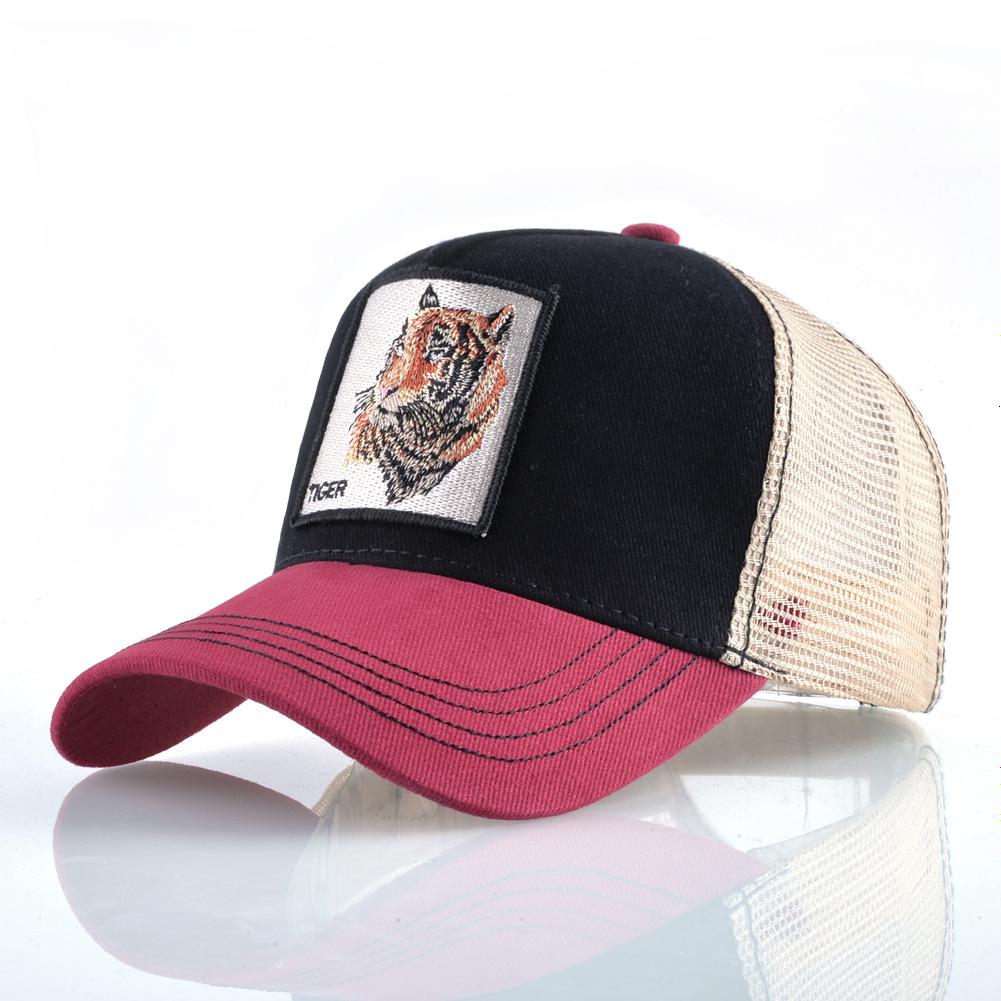 Animal Embroidery Baseball Cap Male Truck Driver Hat Female Cap Outdoor Net Hat