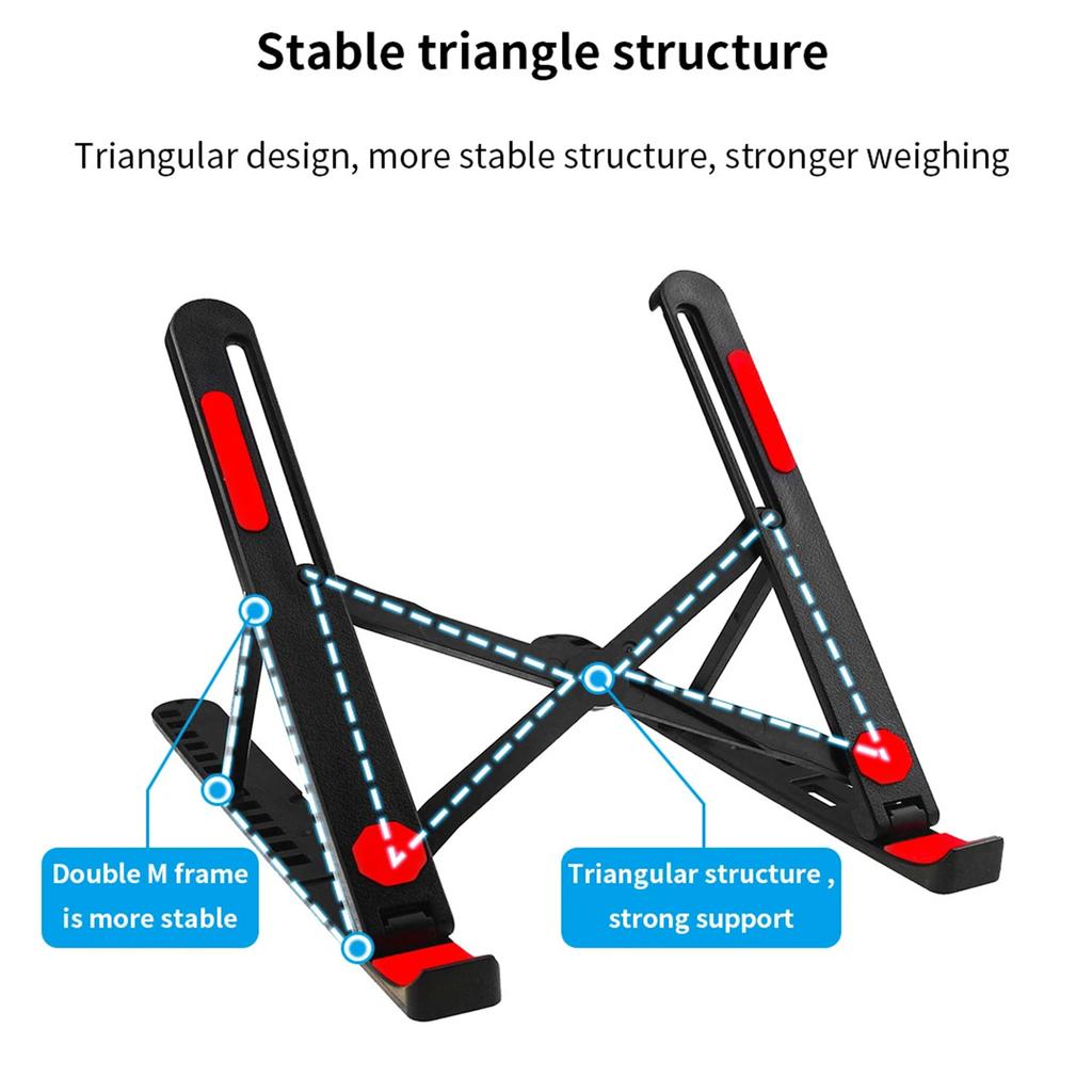 A9 Portable Laptop Stand 13 Height Adjustable Levels Foldable Notebook Desktop Riser Holder