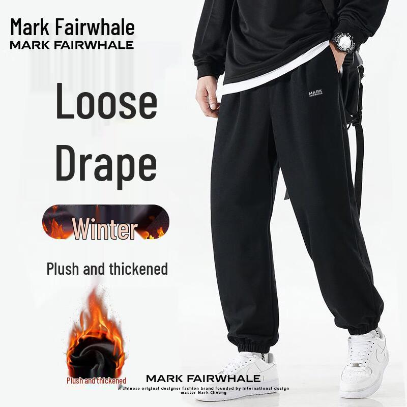 

Mark Fairwhale Men s Thickened Fleece Lined Casual Jogger Sweatpants M
