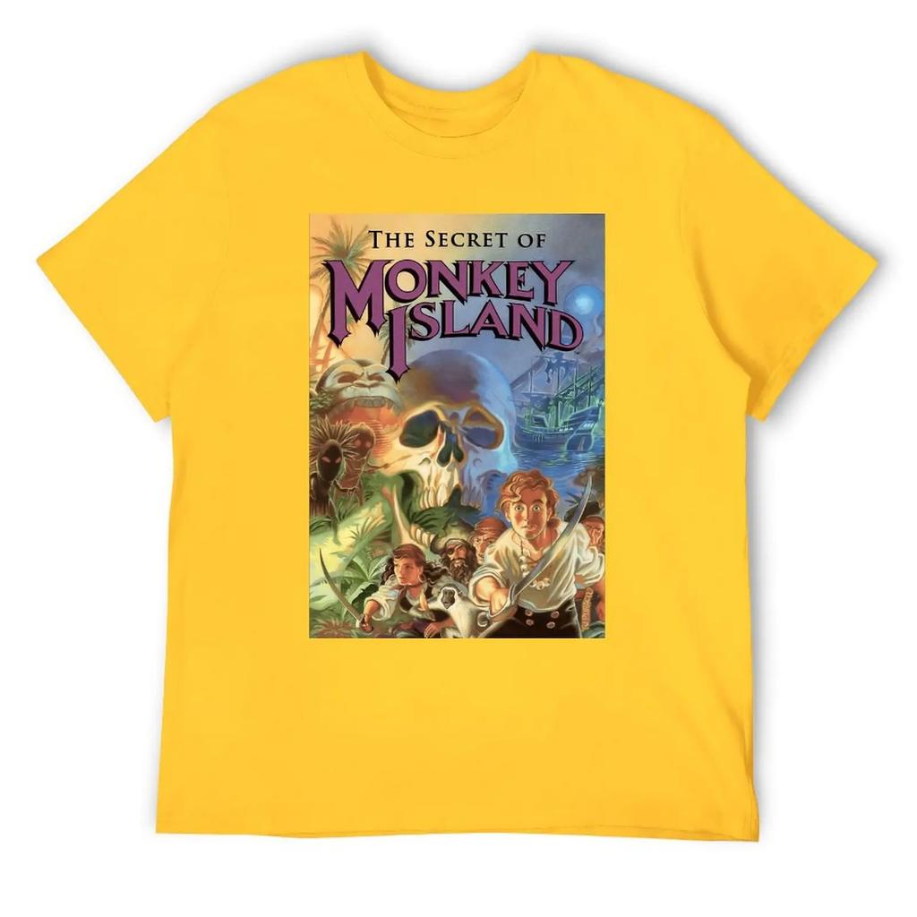 TRIČKO THE SECRET OF MONKEY ISLAND Klasické tričko Okrúhly výstrih Šport Humor Grafika Voľný čas Veľkosť USA