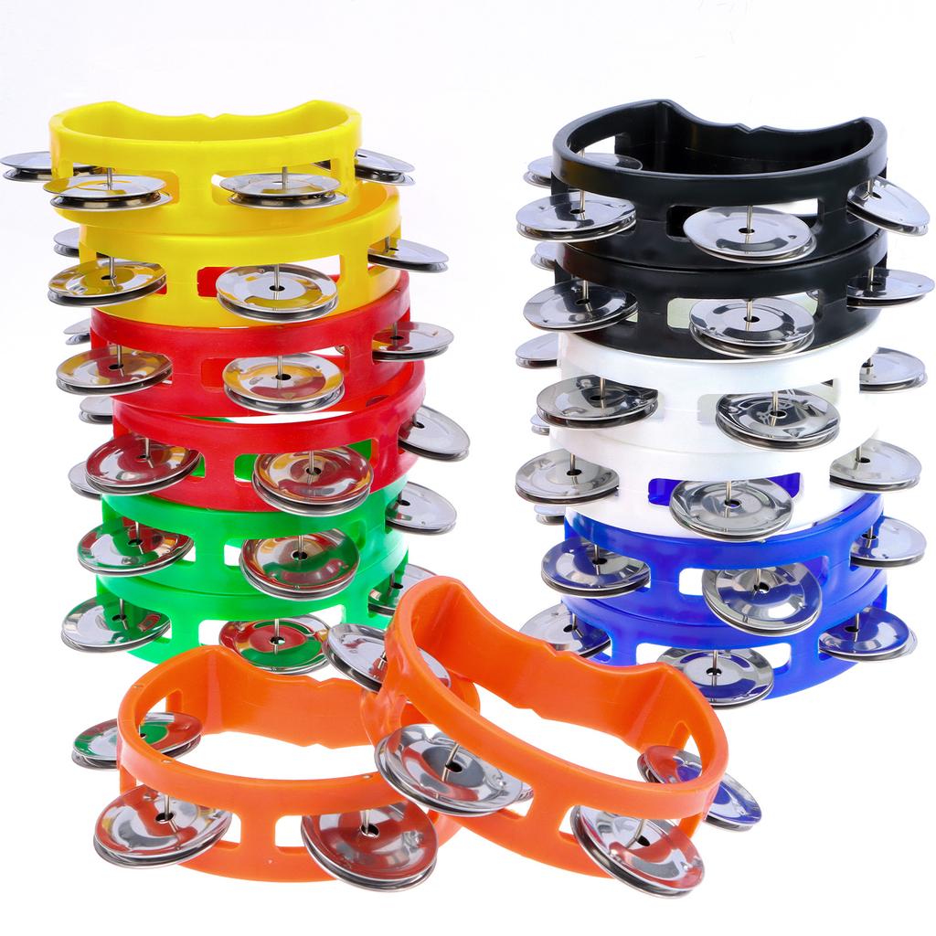 14 Pieces Plastic Percussion Tambourines