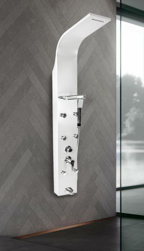 WHITE Shower Panel Faucet