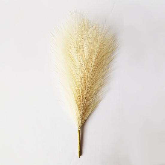 2Pcs Artificial Pampas Grass Exquisite Layout Props Faux Silk Flower No-watering Fluffy