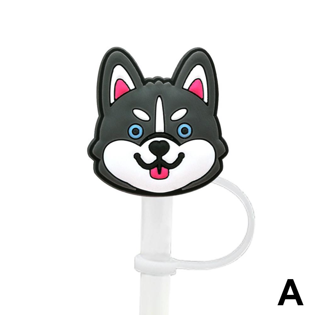 

Новый чехол для соломинки с изображением мультяшной собаки 10 мм, силиконовый милый колпачок для соломинки, украшение для вечеринки, аниме-чашка, аксессуар V2M6 12-1pcs