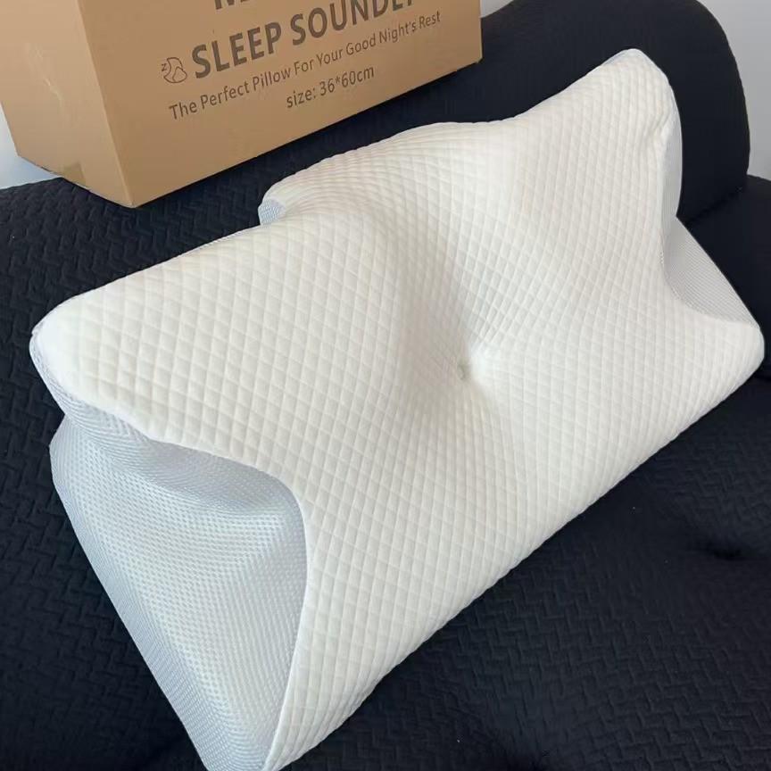 Cross-border Butterfly Memory Foam Neck Support Pillow - Slow-Rebound, Non-Collapsing, Class A for Cervical Spine
