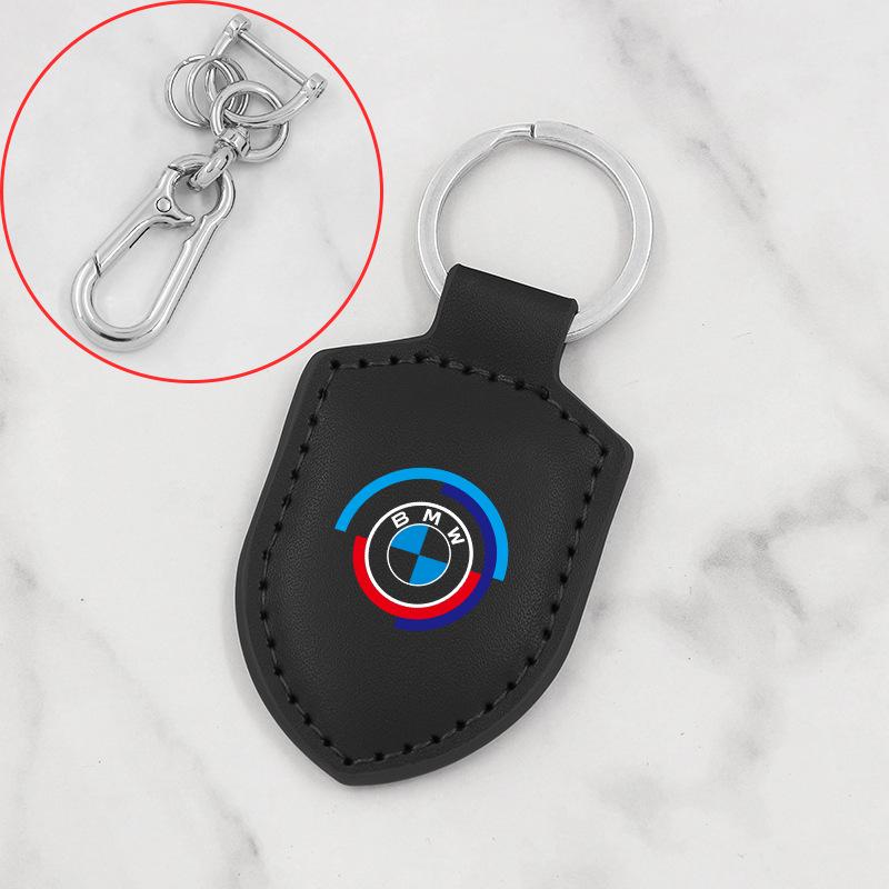 BMW 4 Series Keychain: Carbon Fiber Leather Pendant for 425i, 430i, 428i