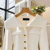Autumn Women's White Coat Waist Long Sleeve Slim Chic Short Outwear High-End Solid Color Top Clothing Office Jackets Ladies