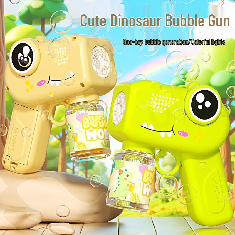 Dinosaur Automatic Bubble Machine - Leak-Free Electric Handheld Bubble Gun Toy for Kids