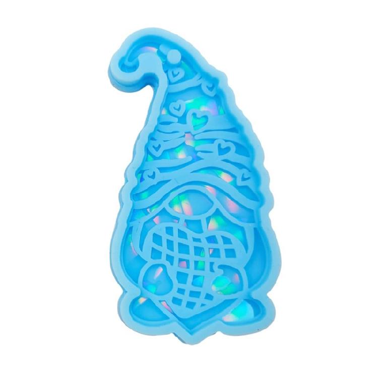 Holographic Resin Molds Christmas Gnome Silicone Molds Resin Pendant Molds