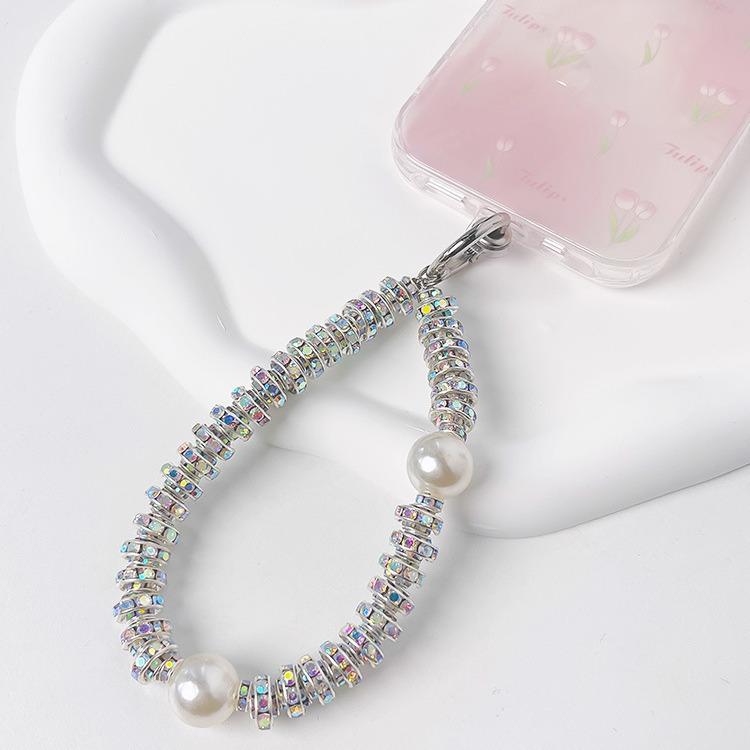 Beaded Pearl Wristlet Handbag: Chic Hanging Phone Lanyard, Little Fragrant Style, Durable and Stylish
