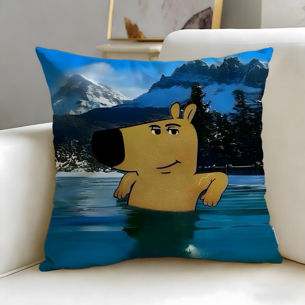

popular cartoon character Chill Guy Cushion Cover Soft & Easy-Wash Pillow Case – Versatile for Couch, Bed, Travel and Office 30cmx30cm
