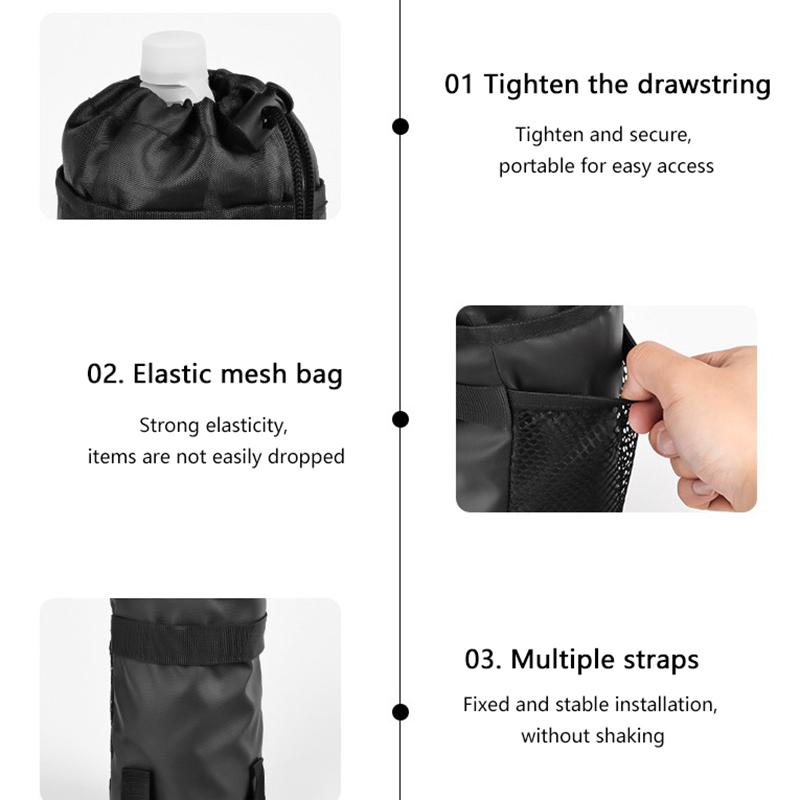 Fahrrad Flaschenhalter Radfahren Wasserflasche Träger Beutel Isolierte Wasserkocher Straße Fahrrad Lenker Tasche Zubehör