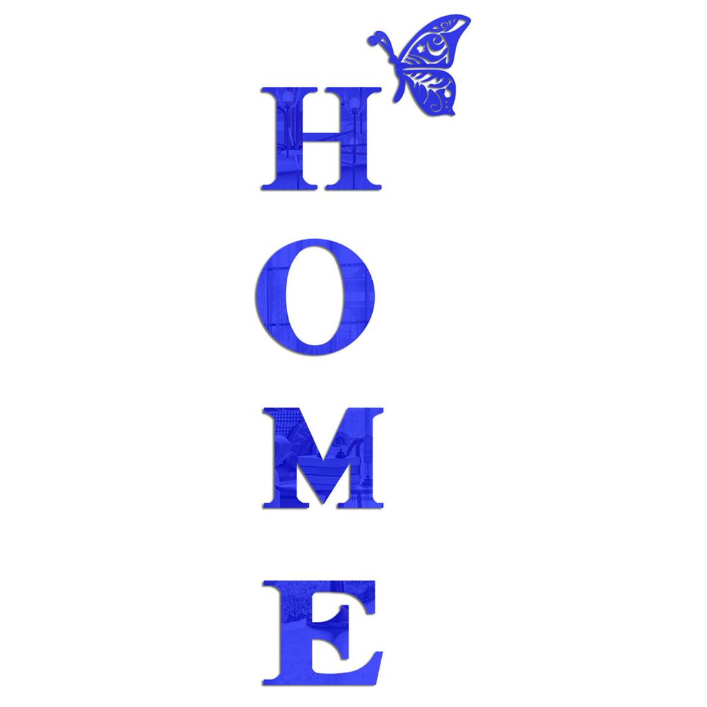 Modern Mirror Wall Stickers 3D Acrylic Letter Signs for Home Decor Waterproof Glossy Living Room Entrance Ornament Durable