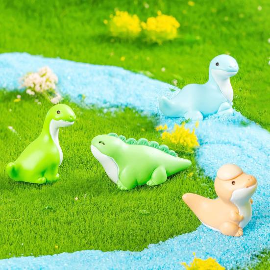 Micro Landscape Ornament Mini Dinosaur Resin Figurines Forest Theme Miniature Decor