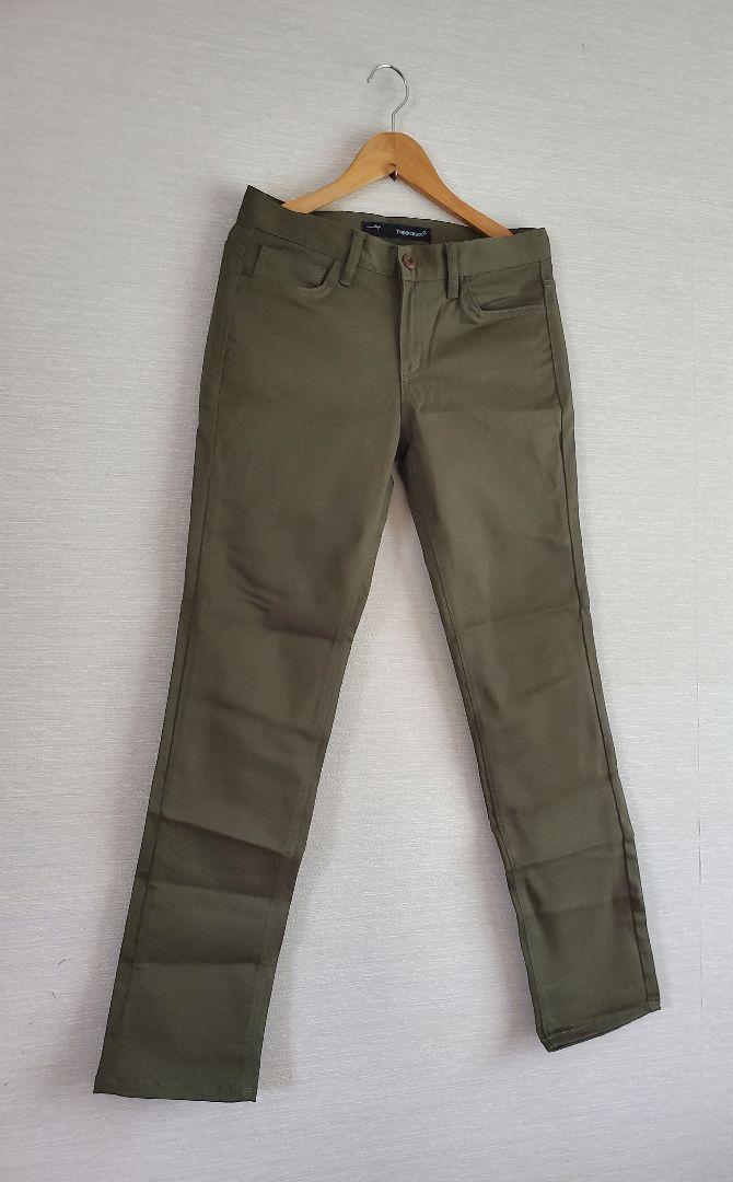 

[Б/У] Узкие брюки, хаки, стильные, популярные, бесплатная доставка