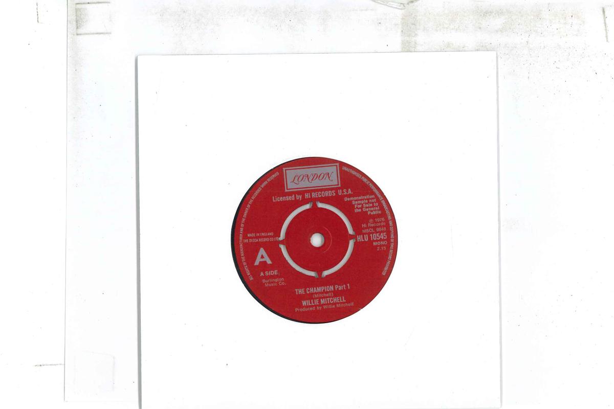 

7inch Record WILLIE MITCHELL Champion HLU10545PROMO LONDON 1976 UK SoulFunk Used