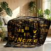 Custom Name Personalized Borussia Dortmund Bvb Print Blanket, Home Decor, Bedroom, Sofa, Camping, Couch, Gifts for Birthday Christmas